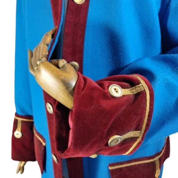 MEN'S HISTORICAL PIRATE/PRIVATIER GARB - LARGE JACKET, FULLY LINED WOOL COATT - Picture 7 of 13